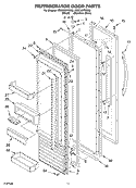 REFRIGERATOR DOOR Diagram and Parts List for KSSC42FKB00  KitchenAid Refrigerator