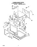 LOWER OVEN Diagram and Parts List for RB770PXYQ4  Whirlpool Wall Oven