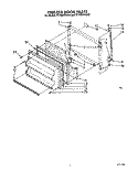 FREEZER DOOR Diagram and Parts List for RT14DKYYW00  Roper Refrigerator