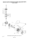 BRAKE, CLUTCH, GEARCASE, MOTOR AND PUMP Diagram and Parts List for LA7700XSW0  Whirlpool Washer