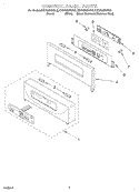 CONTROL PANEL Diagram and Parts List for KEBS208DWH9  KitchenAid Wall Oven