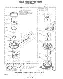 PUMP AND MOTOR Diagram and Parts List for DU8700XT0  Whirlpool Dishwasher