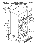CABINET Diagram and Parts List for ET20DKXAB01  Whirlpool Refrigerator
