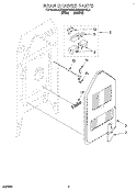 REAR CHASSIS Diagram and Parts List for KERI500YWH4  KitchenAid Range
