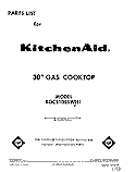 COVER Diagram and Parts List for KGCS100SWH1  KitchenAid Cooktop