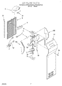 AIRFLOW Diagram and Parts List for 3VED29DQDW00  Whirlpool Refrigerator