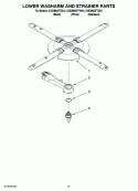 LOWER WASHARM AND STRAINER PARTS, OPTIONAL PARTS (NOT INCLUDED) Diagram and Parts List for KUDM03FTBL3  KitchenAid Dishwasher