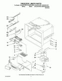 FREEZER LINER PARTS Diagram and Parts List for GX2SHDXVB00  Whirlpool Refrigerator