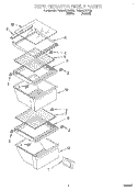 REFRIGERATOR SHELF Diagram and Parts List for TS22AQXGW00  Whirlpool Refrigerator