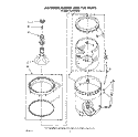 Part Location Diagram of WP63753 Whirlpool Washer Lint Filter And Upper Agitator