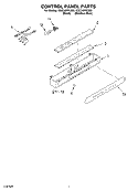 CONTROL PANEL Diagram and Parts List for KSSC42FKB00  KitchenAid Refrigerator
