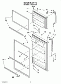 DOOR PARTS Diagram and Parts List for TT16DKXSQ04  Estate Refrigerator