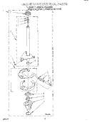 BRAKE AND DRIVE TUBE Diagram and Parts List for LSL9244EZ0  Whirlpool Washer
