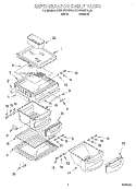 REFRIGERATOR SHELF Diagram and Parts List for KSRP22KFAL01  KitchenAid Refrigerator