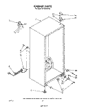 CABINET Diagram and Parts List for EV130EXSW00  Whirlpool Freezer