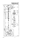 GEARCASE Diagram and Parts List for LA6100XSW0  Whirlpool Washer
