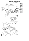 MACHINE BASE Diagram and Parts List for TAWB600JQ0  Estate Washer