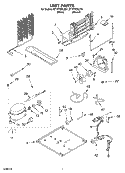 UNIT Diagram and Parts List for ET1FTEXLT01  Whirlpool Refrigerator