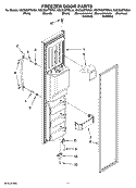 FREEZER DOOR PARTS Diagram and Parts List for KSCS25FTMK01  KitchenAid Refrigerator