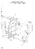 REAR PANEL Diagram and Parts List for KAWS750GQ1  KitchenAid Washer