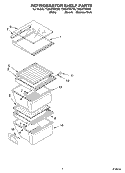 REFRIGERATOR SHELF PARTS Diagram and Parts List for TS25AFXKT02  Estate Refrigerator