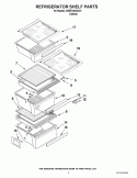 REFRIGERATOR SHELF PARTS Diagram and Parts List for ED5FVAXWL01  Whirlpool Refrigerator