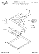 SECTION Diagram and Parts List for GJC3034HT1  Whirlpool Cooktop