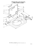 WASHER TOP AND LID Diagram and Parts List for LT5000XSW3  Whirlpool Washer Dryer Combo