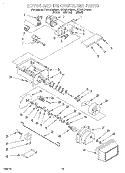 MOTOR AND ICE CONTAINER Diagram and Parts List for ET25DQRDB01  Whirlpool Refrigerator