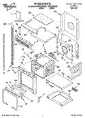 OVEN PARTS Diagram and Parts List for YGSC308PJB2  Whirlpool Microwave Oven Combo