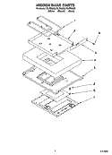 HIDDEN BAKE PARTS, MISCELLANEOUS PARTS Diagram and Parts List for GLP85200  Whirlpool Range