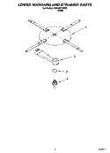 LOWER WASHARM AND STRAINER PARTS Diagram and Parts List for KUDJ02CRBS2  KitchenAid Dishwasher
