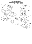 AIR FLOW PARTS Diagram and Parts List for GH8155XMB2  Whirlpool Microwave