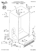 CABINET, LITERATURE Diagram and Parts List for 8ED20ZKXFN03  Whirlpool Refrigerator