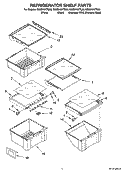 REFRIGERATOR SHELF PARTS Diagram and Parts List for GS5SHAXTB00  Whirlpool Refrigerator