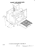 CABINET AND HINGE Diagram and Parts List for RM975PXLW1  Whirlpool Microwave Oven Combo