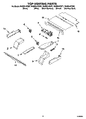 TOP VENTING PARTS, OPTIONAL PARTS Diagram and Parts List for YKEBS107DS7  KitchenAid Wall Oven