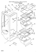 REFRIGERATOR LINER Diagram and Parts List for 4YED20TKFN04  Whirlpool Refrigerator
