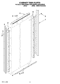 CABINET TRIM PARTS Diagram and Parts List for KSSS42QMW03  KitchenAid Refrigerator