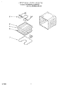 INTERNAL OVEN Diagram and Parts List for RBD275PDB1  Whirlpool Wall Oven