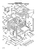 OVEN Diagram and Parts List for SF367PEYB1  Whirlpool Range