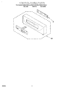 CONTROL PANEL, LITERATURE Diagram and Parts List for KEMS307DBL4  KitchenAid Microwave Oven Combo