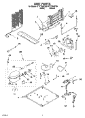 UNIT Diagram and Parts List for ET1FTKXKT02  Whirlpool Refrigerator
