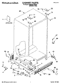 CABINET PARTS Diagram and Parts List for KSRW25CRSS03  KitchenAid Refrigerator