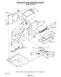 AIR FLOW AND CONTROL Diagram and Parts List for AR1000XW0  Whirlpool Air Conditioner