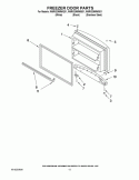 FREEZER DOOR PARTS Diagram and Parts List for W9RXEMMWB01  Whirlpool Refrigerator