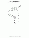 LOWER WASHARM PARTS Diagram and Parts List for DU1300XTVB8  Whirlpool Dishwasher