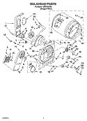 BULKHEAD PARTS Diagram and Parts List for LEB6000KQ2  Whirlpool Dryer