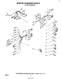 WIRING HARNESS Diagram and Parts List for RJM71001  Whirlpool Microwave
