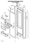 REFRIGERATOR DOOR PARTS Diagram and Parts List for KSSO36QMB03  KitchenAid Refrigerator